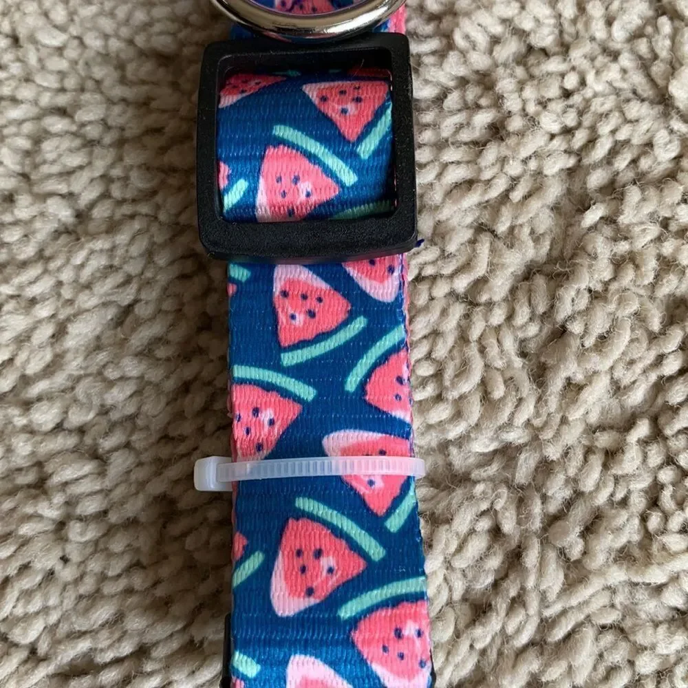 NWT‎ Watermelon Picnic Print Dog Collar size Small 12” - 18”